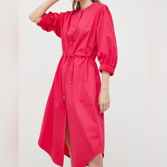 MaxMara Dresses & Skirts - 🆕 Max Mara Leisure Antique ROSE Leisure Sheree Drawstring Midi-Dress Cotton 8